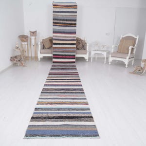 faded turkish runner rug 3x19, extra long oversize runner, antique kilim rug, 3x19 ft runner, large vintage rug, unique area rug, 1233