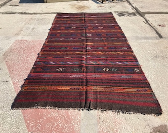 5.8x12.4ft, Läufer Kelim Teppich, Vintage türkischen Kelim Teppich, Teppich, Kelim Teppich, Läufer Teppich, Vintage Teppich, Boho Teppich, Teppiche, Läufer Teppich KIL213