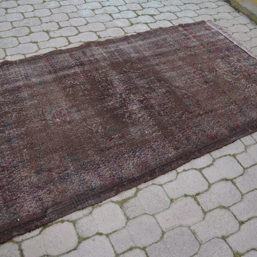 Free Shipping vintage turkish rug oushak rug shops 3.9 x 7.1 ft area rug bohemian rug decorative rug handknotted carpet floor rug area rug rugs