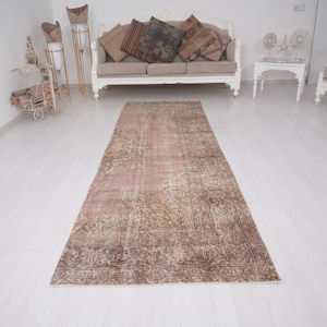 Vintage Runner 3x10, Oushak Runner Rug, 3x10 Turkish Runner, Turkey, Runner, Turkish Runner Rug,3x10 Runner,Vintage Rug Runner,Faded Rug,82