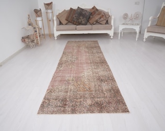 Vintage Runner 3x10, Oushak Runner Rug, 3x10 Turkish Runner, Turkey, Runner, Turkish Runner Rug,3x10 Runner,Vintage Rug Runner,Faded Rug,82