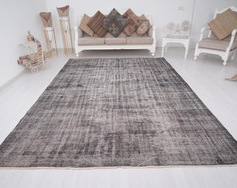 Faded Turkish Rug, 7x10 Vintage Rug, Oushak Rug, Area Rug 7x10, Home Decor, Decorative Rug, Rugs 7x10, Etsy Rug, Natural Rug, Boho Rug, 379