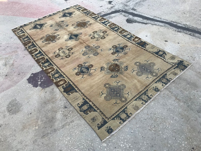 runner rug turkish rug vintage rug Free Shipping 4.3 x 12.8 ft oushak runner rug organic wool rug MB6520 floor rug hallway rug