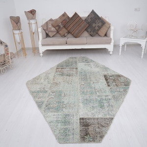 6x8 Rug, Turkish rug 6x8, Vintage Rug, Oushak Rug, Farmhouse Decor, Area Rug 6x8, Wool rug, Handwoven, Living Room Rug, Turkish Carpet, 265