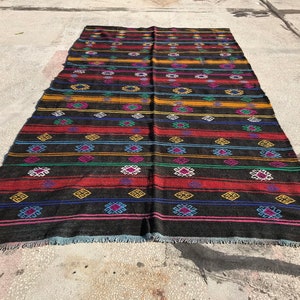 6.9x12.3 Turkish Kilim rug Bohemian Rug, vintage rug, turkish Kilim, Turkish Rug, handwoven rugs, vintage kilim rug, Large Kilim Rug, KIL224