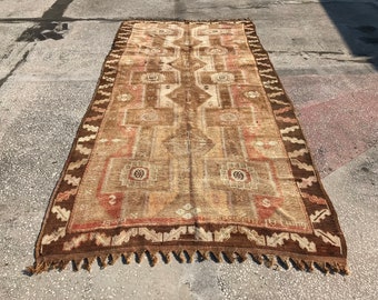 Antique Rugs Runner, Turkish Runner Rug, Narrow Runner Rug, 5.8x12.0 ft, Oushak Runner Rug, Bohemian Runner Rug, Vintage Runner Rug ! MK108