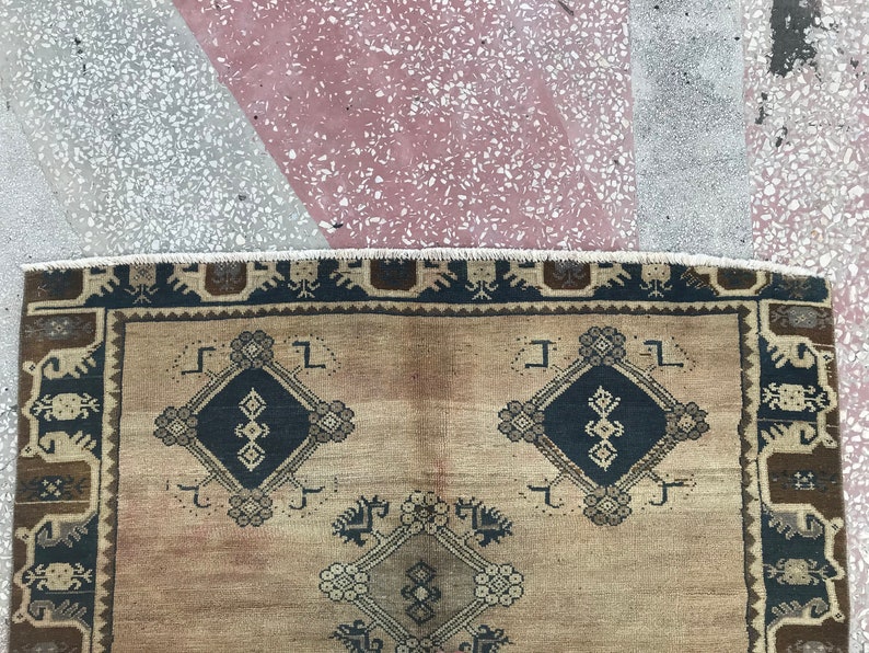 runner rug turkish rug vintage rug Free Shipping 4.3 x 12.8 ft oushak runner rug organic wool rug MB6520 floor rug hallway rug