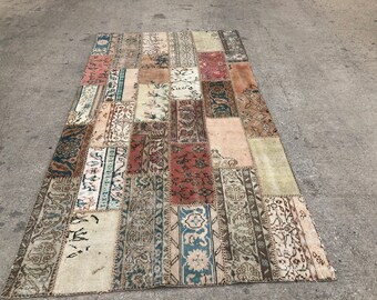 area runner rug / wool runner rug / turkish rug / vintage runner rug / oushak / bohemian runner rug / boho rug 4.7x8.8 turkey rug runner