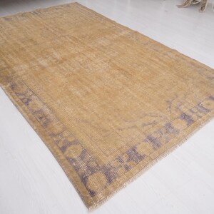 6x9 Rug, Decor rug, turkish area rug, vintage rug, oushak rug 6x9, handcraft rug,handmade wool rug,vintage area rug,anatolian turkey rug,211 image 3