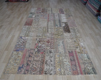 Läufer Teppich, Vintage Läufer Teppich, türkischer Teppich, freier Versand, 4,9 x 9,8 ft Azteken Teppich, Flur Teppich, Bereich Läufer Teppich, Bodenteppich, Wollteppich, D128
