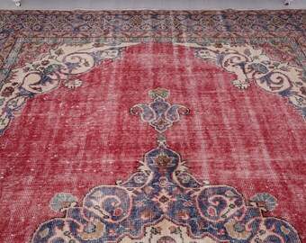 8x11 ラグ、特大トルコラグ、大型ラグ 8x11、ヴィンテージラグ