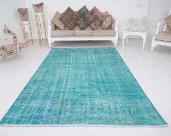 6x9 Rug, Unique Vintage Rug, Muted Turkish Rug,6x9 Area Rug,Oushak Rug 6x9,Anatolian Rug,Turkish Vintage Rug,Natural Area Rug,Turkey Rug,463