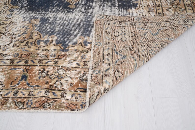 4x8 Rug, Oushak Rug, Neutral Wool Rug, Turkish Rug 4x8, Vintage Area ...