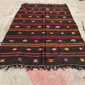 kilim rug 6.0 X 9.3ft rugs vintage rug turkish kilim rug 183X284 cm bohemian rug decorative kilim goat haired rug KIL221