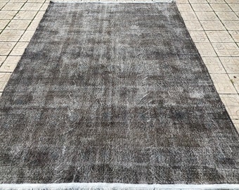 Turkish Rug, 6.7 x 9.8 ft, Wool Rug, Oushak Rug, Decorative Rug, Livingroom Rug, Vintage Area Carpet, Wedding Gift, 1029, Vintage rug