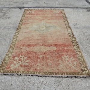 Antique Rugs Runner, Oushak Rug, Anatolian rug, Turkish Runner Rug, Wool rug, Runner rug, Vintage Runner Rug, Oushak rug, Decorative rug