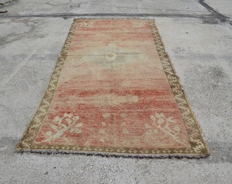 Antique Rugs Runner, Oushak Rug, Anatolian rug, Turkish Runner Rug, Wool rug, Runner rug, Vintage Runner Rug, Oushak rug, Decorative rug