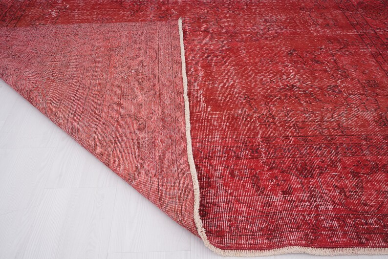 Large Oushak Rug, 7x10 Turkish Rug, Vintage Rug 7x10, Oversize Rug