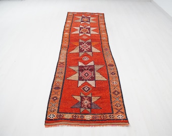 Vintage Runner Rug,Oushak Rug Runner,Antique Runner,Muted Runner,Oushak Runner Rug,2.7x10 ft,Turkish Runner Rug,Faded Rug,Vintage Rug,18