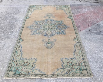Türkische Teppich, Vintage handgemachte Oushak Bereich Teppich, Anatolia orientalischen Home Decor Teppich, Vintage dekorative Kindergarten Oushak Teppich, 4.8x8.6 AK118