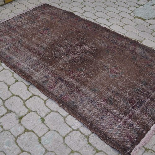 Free Shipping vintage turkish rug oushak rug shops 3.9 x 7.1 ft area rug bohemian rug decorative rug handknotted carpet floor rug area rug rugs