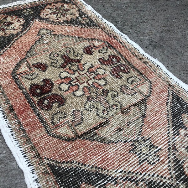 Turkse deur mat tapijt, Vintage Mat tapijt, ingang Decor gedempt kleur Mat Rug, lage stapel deur Mat tapijten, Homedecor Welkom Mat tapijten, 47x88cm1.5x2.8ft