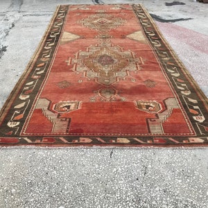 6.4x15 turkish runner rug,oushak rug,vintage runner rug,long runner,narrow runner,antique runner,extra long runner rug,oushak runner KA311