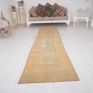 3x30 Teppichläufer, Türkischer Teppichläufer, Oushak Läufer, Vintage Läufer, Teppichläufer, 3x30, Vintage Teppich Läufer, Naturteppich, 377