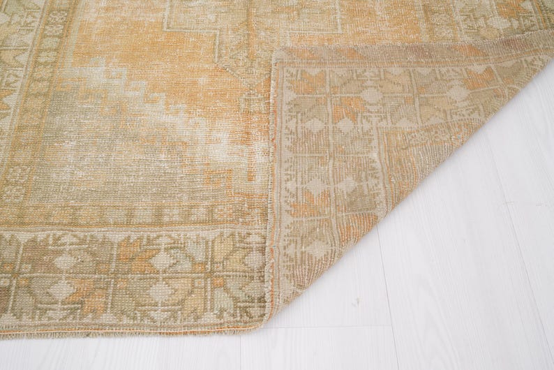 4x6 Rug, faded turkish rug, unique area rug, 4x6 turkish rug, vintage rug 4x6, muted oushak rug, neutral rug,decorative rug,bohemian rug,08 image 10