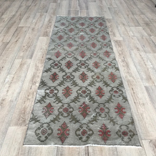 Alfombra de 3x8, alfombra de corredor desgastada, alfombra de corredor de cocina, 2.7x7.9, alfombra vintage, envío gratis. Alfombra de corredor Oushak, alfombra de corredor vintage, alfombra de corredor turca, 517