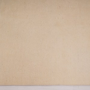 Pu&ograve; includere: Un primo piano di un tappeto in fibra naturale con una trama tessuta. Il tappeto &egrave; di colore beige chiaro e ha un bordo a frangia.