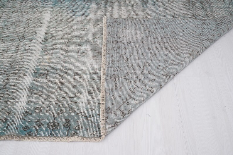 Stor matta, 7x11 matta, turkisk matta, vintagematta 7x11, stor oushakmatta, neutral områdesmatta, naturlig matta, anatolisk ullmatta, antik matta, 300 bild 10