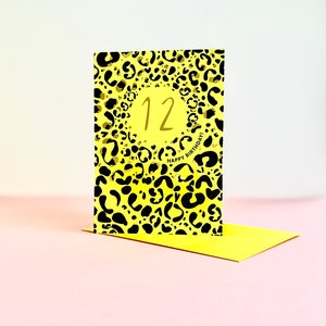 Leopard Print Age 12 Carte d’anniversaire