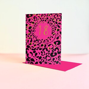 Leopard Print Leeftijd 18 Verjaardagskaart