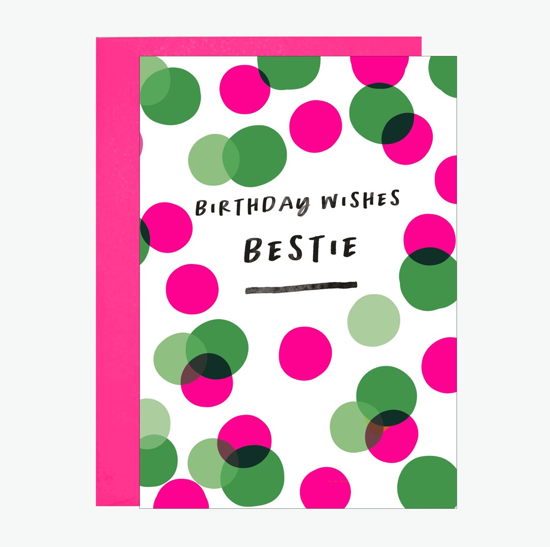 Birthday Wishes Bestie Card - Etsy