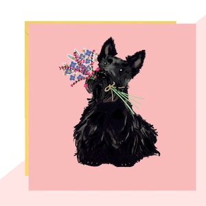 Scottie Dog Mother's Day Card - Scottie Dog Birthday Card - Just Because Card - Zus - Vriend - Kaart voor haar - Handgemaakte kristallen