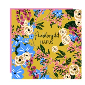 Walisisch Sprache - Penblwydd Hapus Card