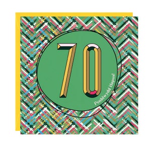 Lingua gallese - Penblwydd Hapus 70 Carta