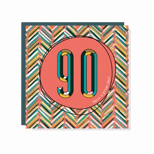 Carte d’anniversaire Age 90 Confetti + Sprinkles - Fini avec des cristaux