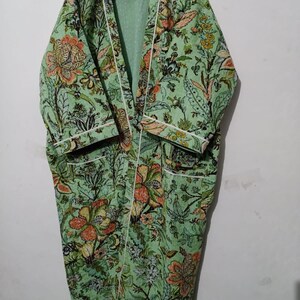 Kantha Kimono Cardigan Satin Kimono Kimono Robe Coat Dressing Gown Winter Kimono Jacket Japanese Robes Winter Kantha Stitch Kimono