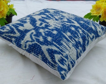New Ikat print 16x16 kantha cushion cover,indian pillowcases pillow cover