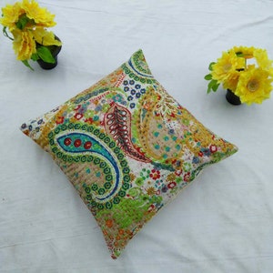 Paisley pattern multicolor cushion cover pillowcase, pillow cover size-16x16