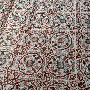 Indian Handblock Kantha Quilt beautiful piece indian handmade kantha quilt ,kantha bedspread indian quilt size multi
