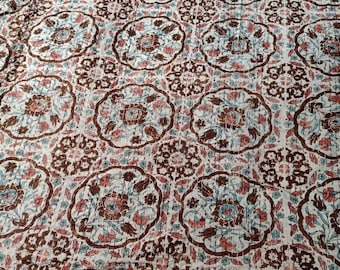 Indian Handblock Kantha Quilt beautiful piece indian handmade kantha quilt ,kantha bedspread indian quilt size multi