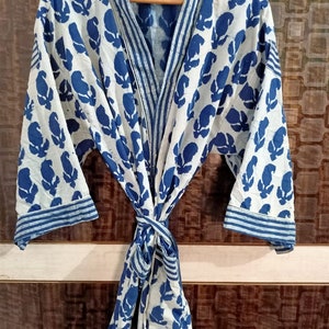 Best Selling, Oferta de Venta, estampado floral, traje de kimono hecho a mano indio, kimono Cardigan, traje de noches, encubrimientos corporales, túnica de kimono japonés,