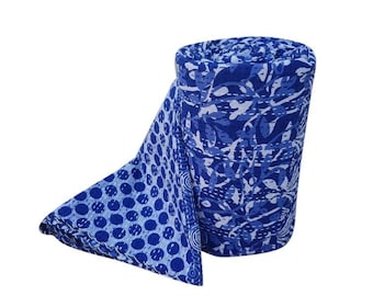 Hermoso color azul índigo kantha bedspread, kantha quilt kantha coverlet size-multi