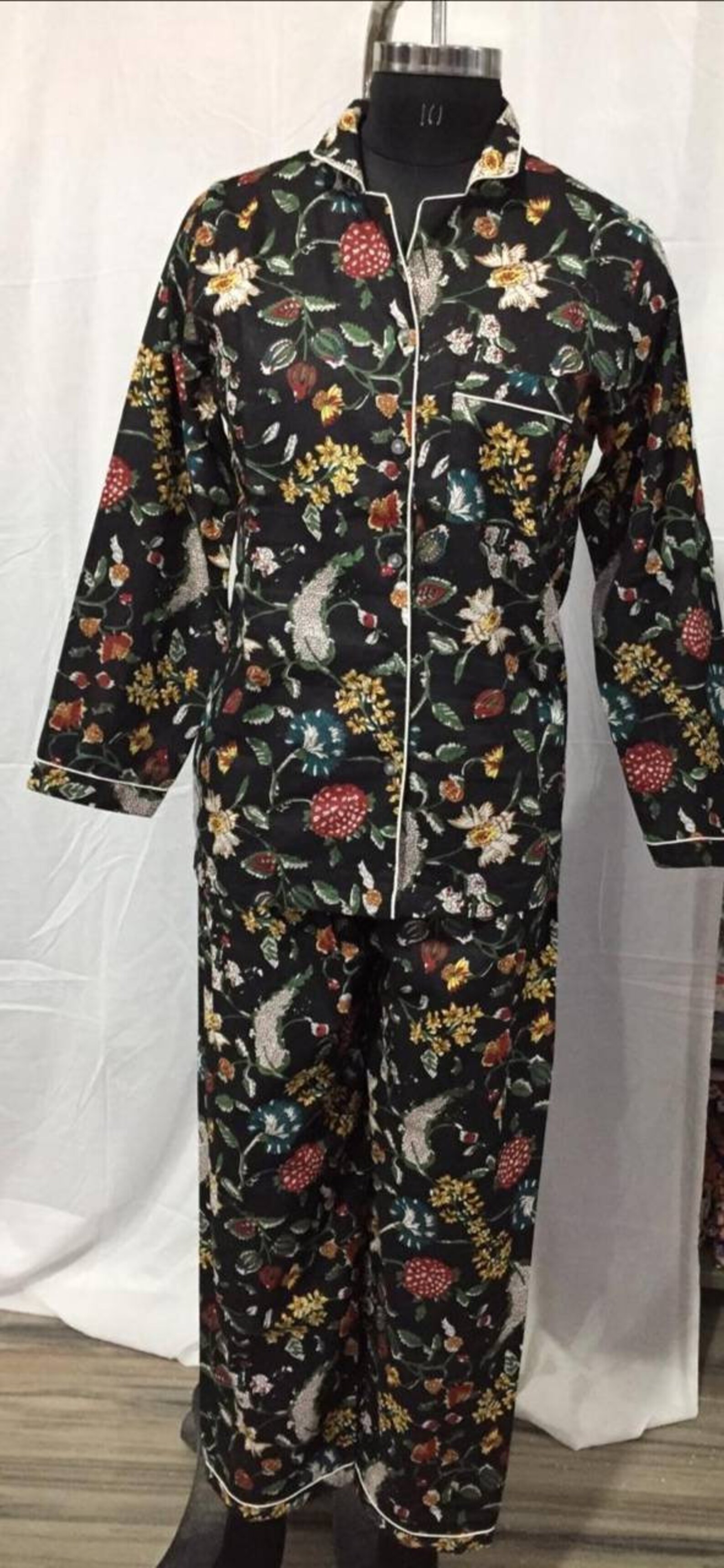 Floral Cotton Pajama Set's Indian Cotton Pj's Etsy