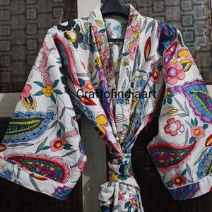 Paisley Robe Satin Women Kimono Robe Saree Kimono Dress Boho Kimono Robe Summer Dress Kimono Robe Cotton Kimono Robe Dressing gown