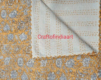Quilt Zum Verkauf Indische Kantha Quilt Bettwäsche Bettbezug Queen Size Baumwolle Tagesdecke Vintage Überwurf Boho Kantha