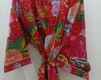 Gifts for Christmas Indian Kimono Robes Japanese Kimono Bridesman Robes Kimono Cardigan Beach Wear Cotton Robe Floral Kimono Robe Night gown